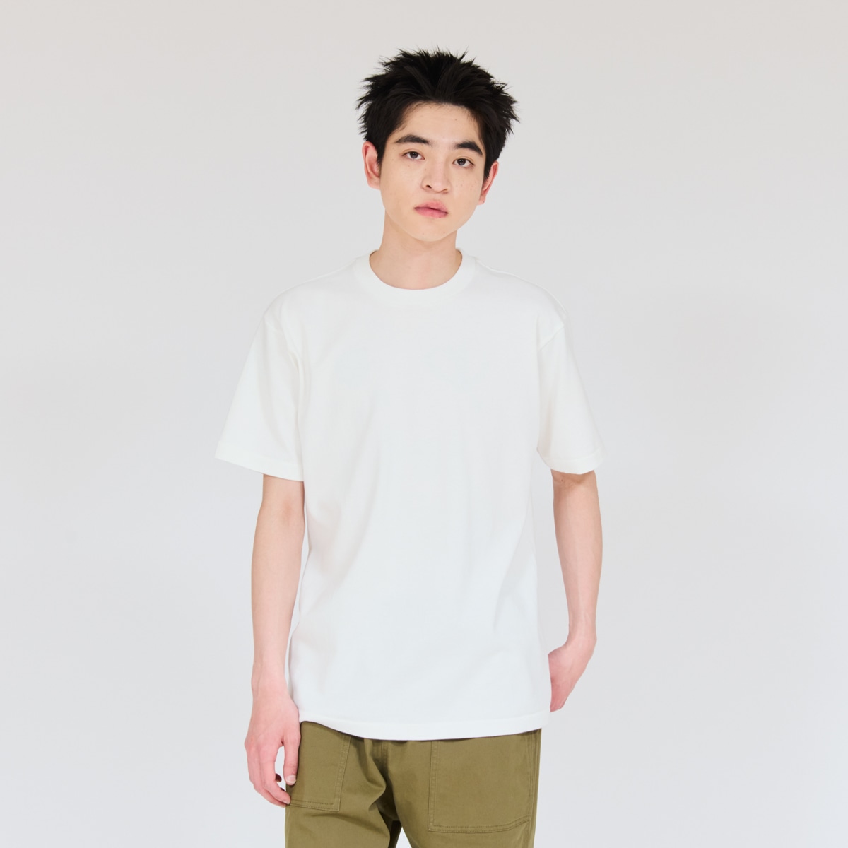 2P Hanes T-SHIRTS SHIRO �N���[�l�b�NT�V���c