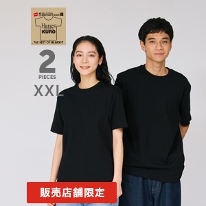 �傫���T�C�Y �Q���g Hanes T-SHIRTS KURO �N���[�l�b�NT�V���c 26SS �w�C���Y(HM1-D702)