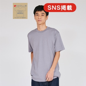 Hanes T-SHIRTS MOKU �N���[�l�b�NT�V���c 26SS �w�C���Y(HM1-D203)