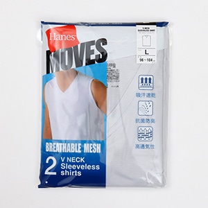 2P Hanes MOVES �X�N�G�A���b�V�� �X���[�u���XT�V���c 26SS �w�C���Y(HM3ED701)