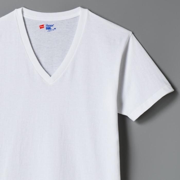 ジャパンフィット ブルーパック【2枚組】VネックTシャツ 19SS Japan Fit ヘインズ(H5215)