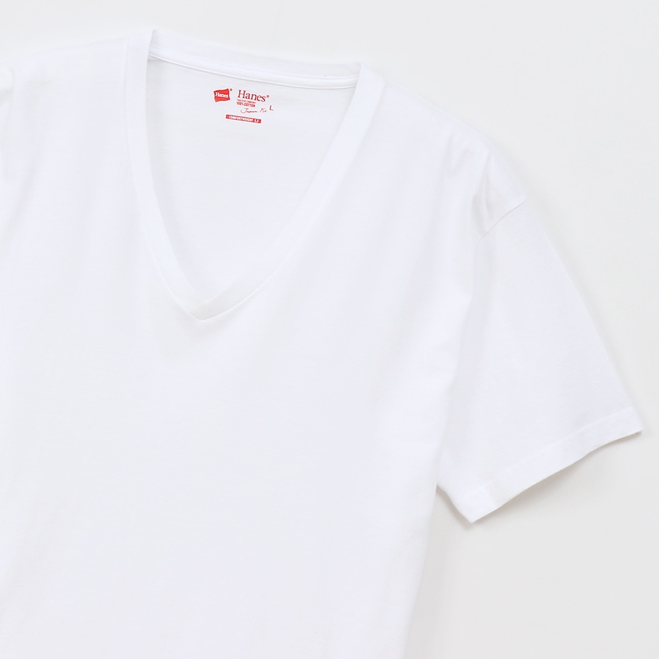 ジャパンフィット【2枚組】VネックTシャツ 5.3oz 20FW Japan Fit ヘインズ(H5315)