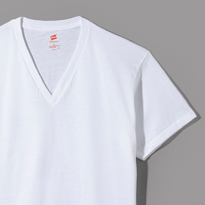 ヘインズ プレミアムジャパンフィット VネックTシャツ 19FW PREMIUM Japan Fit(HM1-F002)