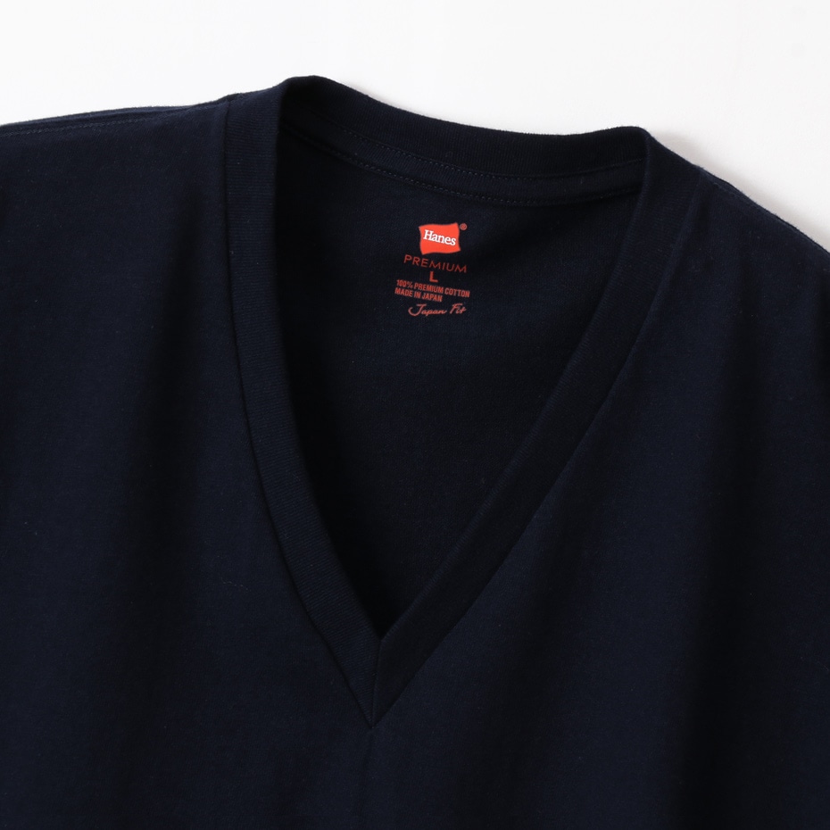 ヘインズ プレミアムジャパンフィット VネックTシャツ 20SS PREMIUM Japan Fit(HM1-F002)