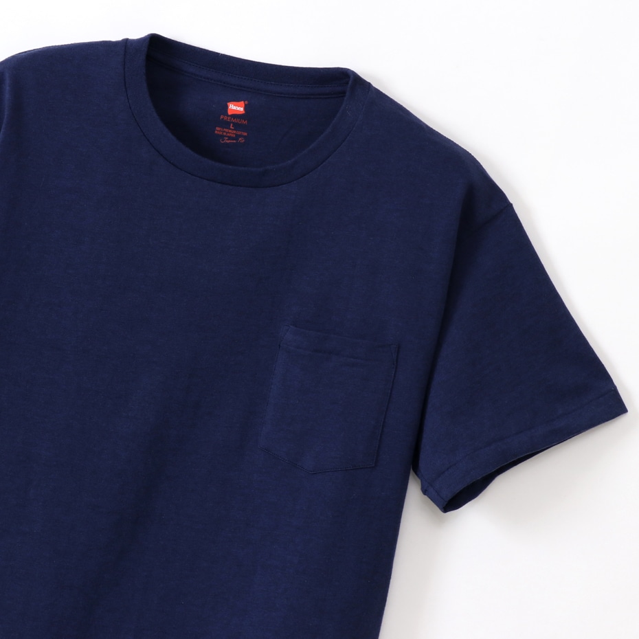 ヘインズ プレミアムジャパンフィット ポケット付クルーネックTシャツ 18SS PREMIUM Japan Fit(HM1-F004)