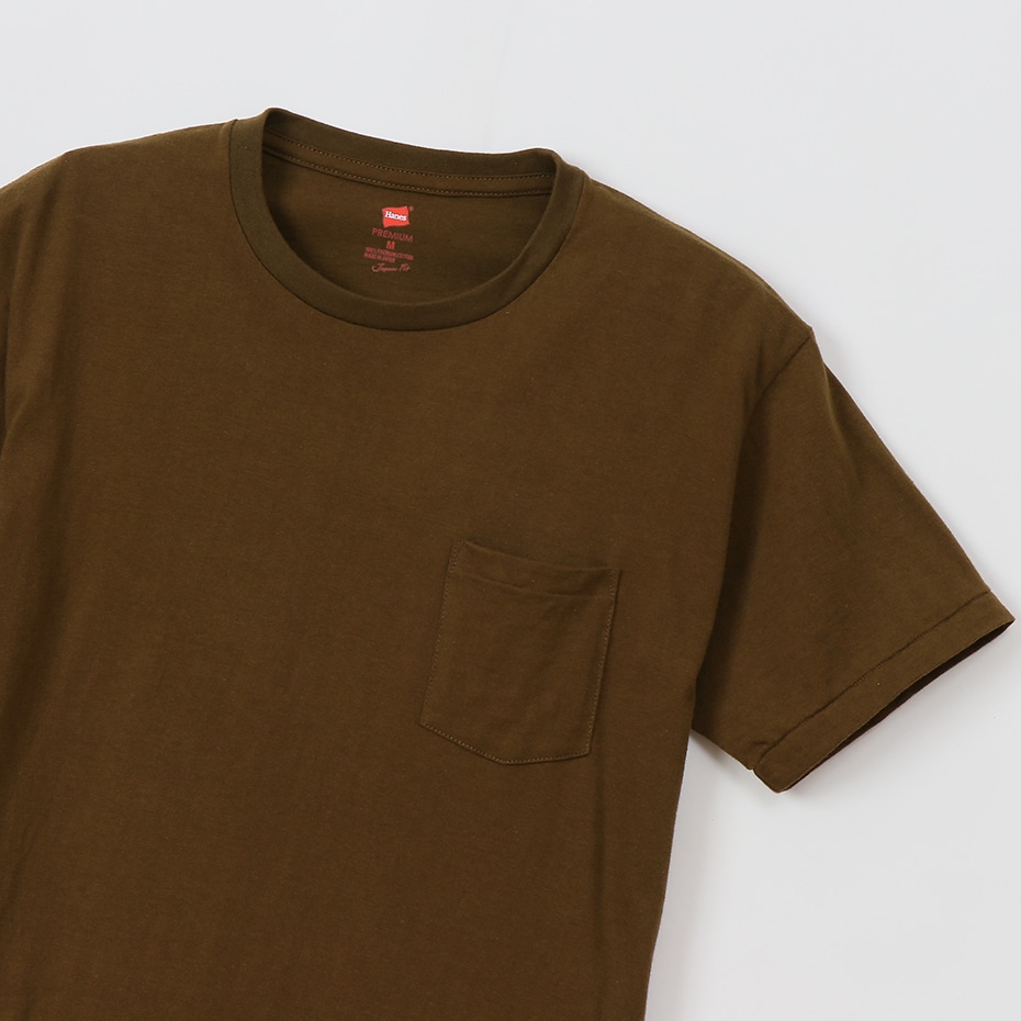 ヘインズ プレミアムジャパンフィット ポケット付クルーネックTシャツ 19FW PREMIUM Japan Fit(HM1-F004)