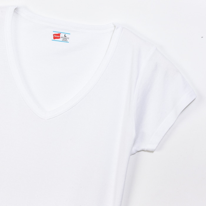 【2枚組】ビズ魂クール 1分袖VネックTシャツ 17FW 魂シリーズ ヘインズ(HM1-G703)