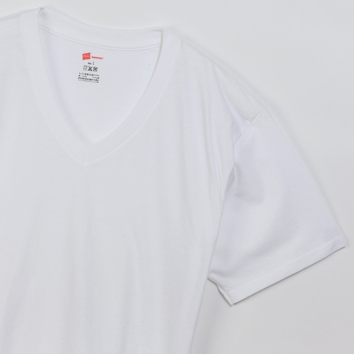 【3枚組】リングスパンVネックTシャツ 19FW グローバルバリューライン ヘインズ(HM1EG703)