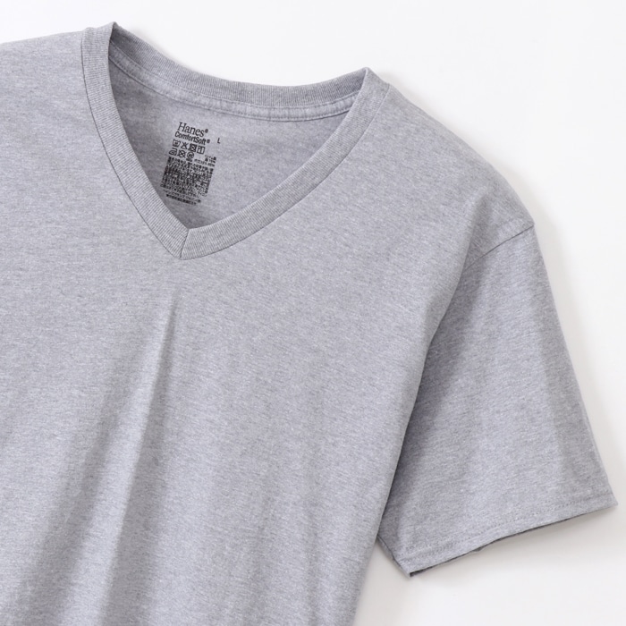 【3枚組】オープンエンドVネックTシャツ 20SS グローバルバリューライン ヘインズ(HM1EG753)