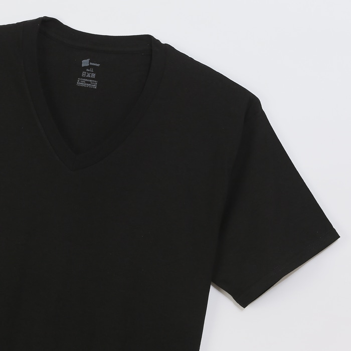 【2枚組】オープンエンドVネックTシャツ 18SS グローバルバリューライン ヘインズ(HM1EG754)