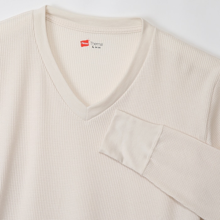 サーマルVネックロングスリーブTシャツ 17FW ヘインズ(HM4-G502)