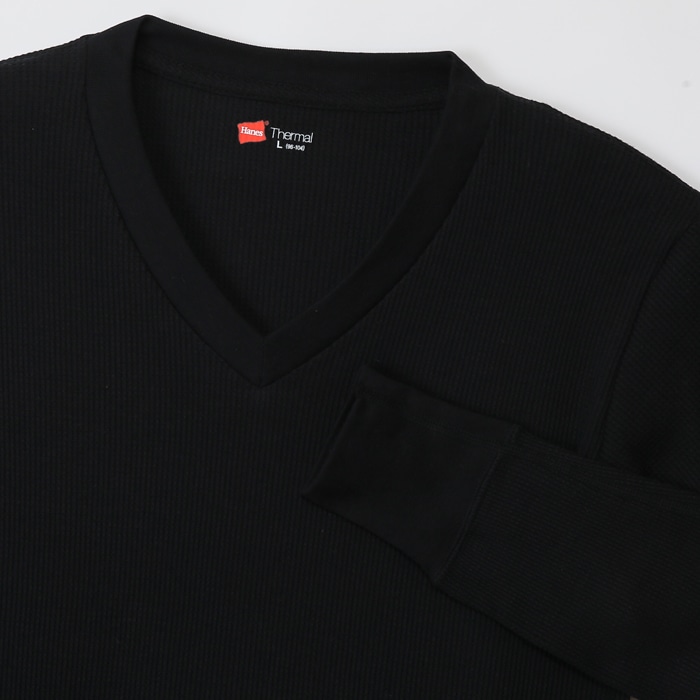 サーマルVネックロングスリーブTシャツ 17FW ヘインズ(HM4-G502)