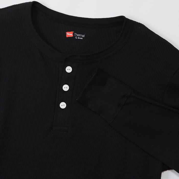 サーマルヘンリーネックロングスリーブTシャツ 17FW ヘインズ(HM4-G503)