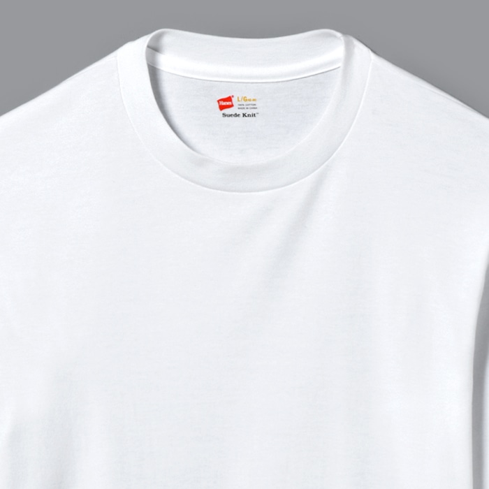クルーネックロングスリーブTシャツ 18FW スエードニット ヘインズ(HM4-L501)