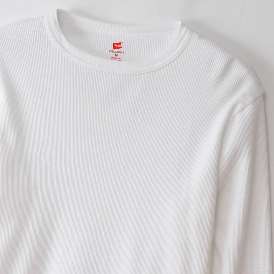 ヘインズ プレミアム クルーネック サーマル ロングスリーブTシャツ 18FW PREMIUM ヘインズ(HM4-N001)