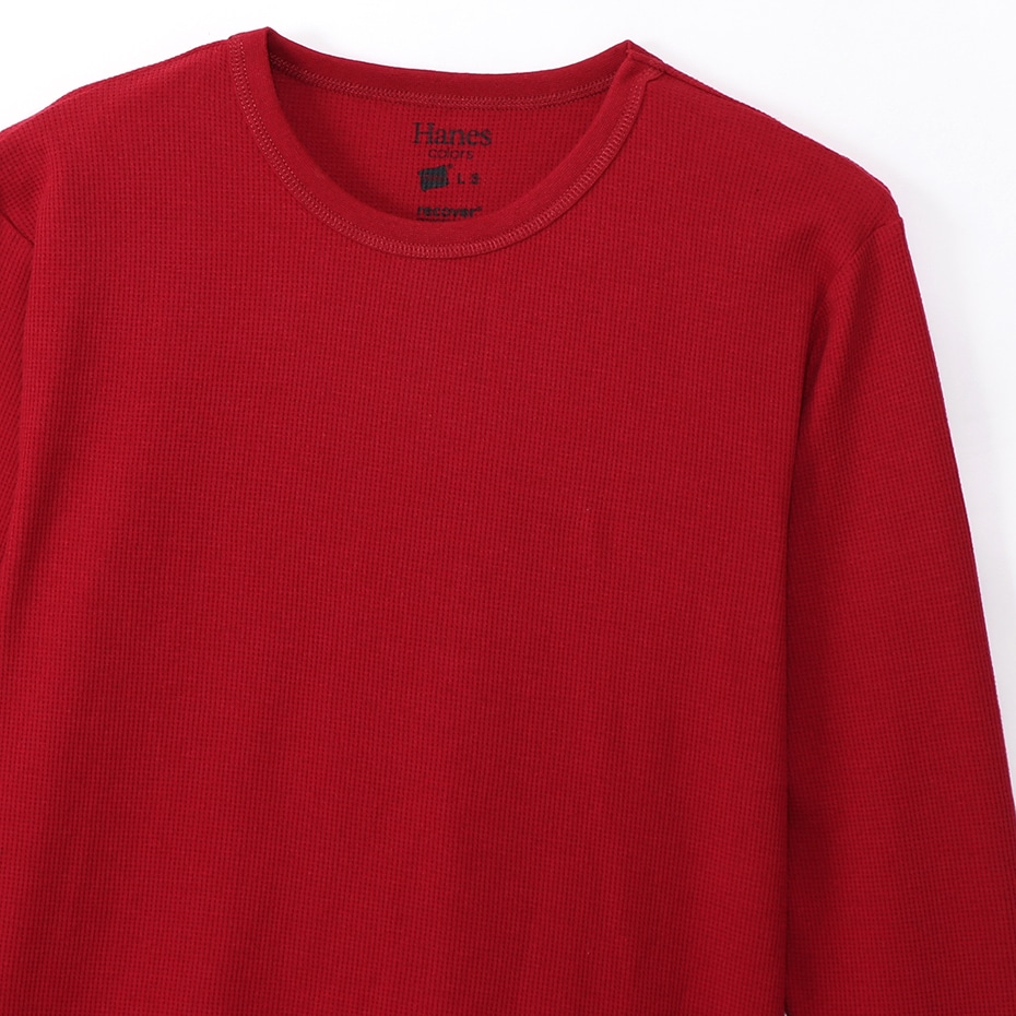 ワッフルロングスリーブ Hanes colors ヘインズ(HM4-Q101)