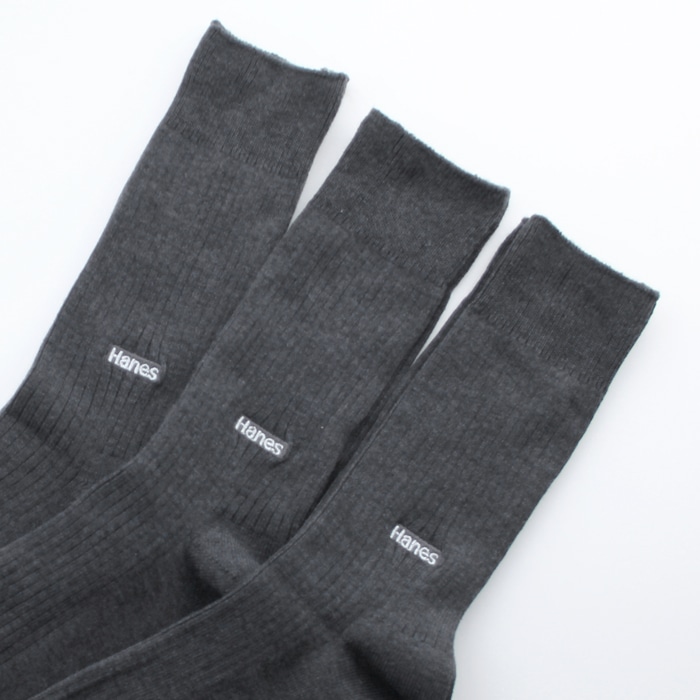 3足組 フルレングスリブソックス【ノンパイル】 18SS ヘインズ(HMSCG002)