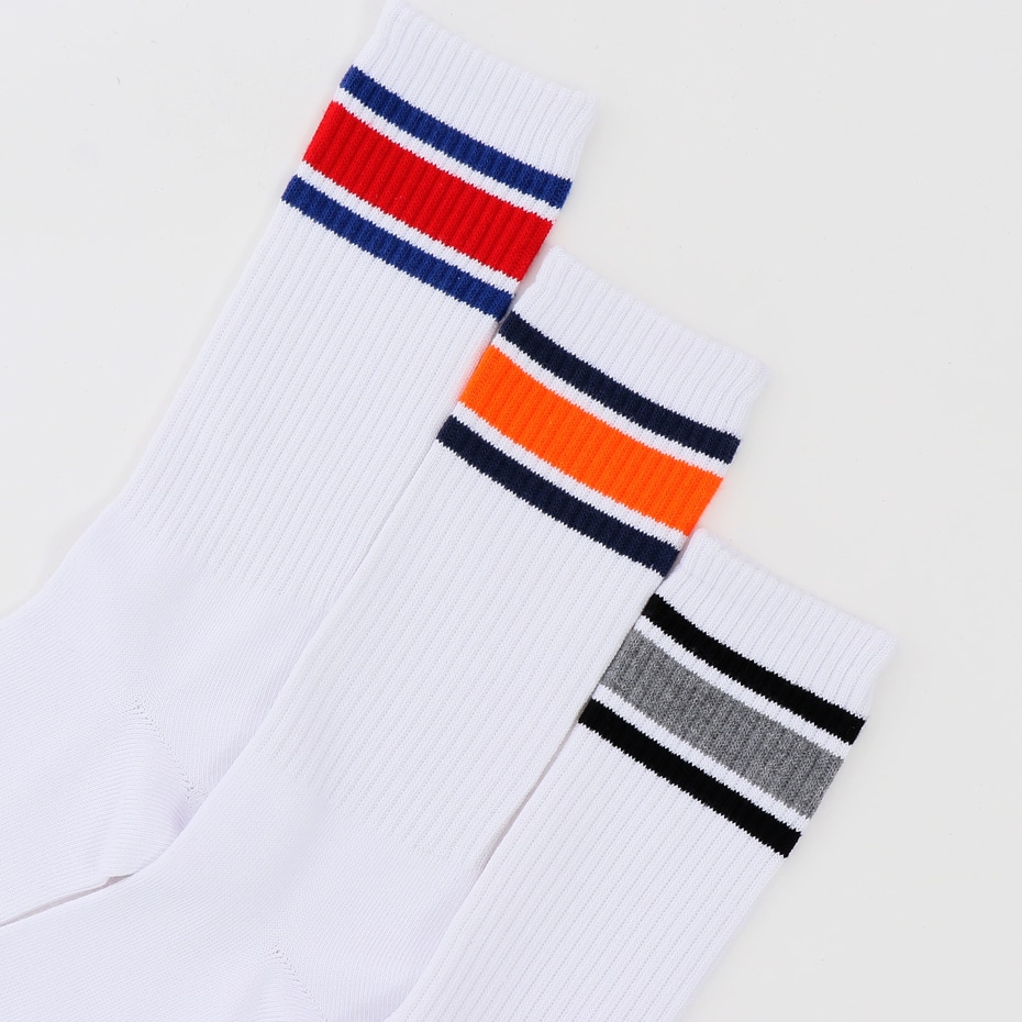 3足組 フルレングスソックス ライン【ノンパイル】 19SS ヘインズ(HMSCK009S)