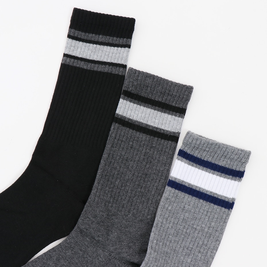 3足組 フルレングスソックス ライン【ノンパイル】 18FW ヘインズ(HMSCK009S)
