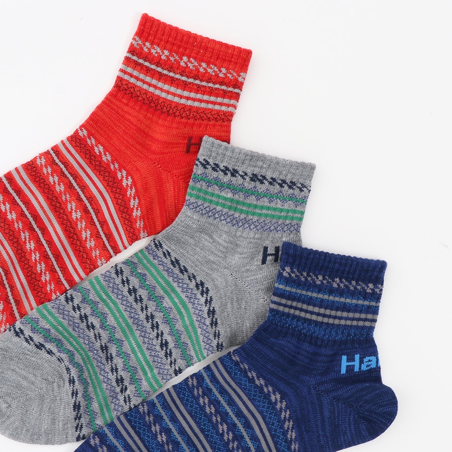 3足組 クォーターレングスソックス【ノンパイル】 18FW ヘインズ(HMSCK222S)