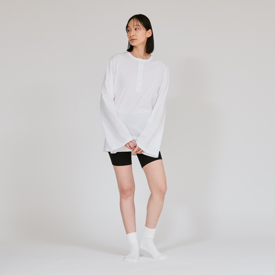 Hanes originalsヘンリーネックロングスリーブTシャツ by THE DODO JEAN 25FW ヘインズ(HW4-C105)