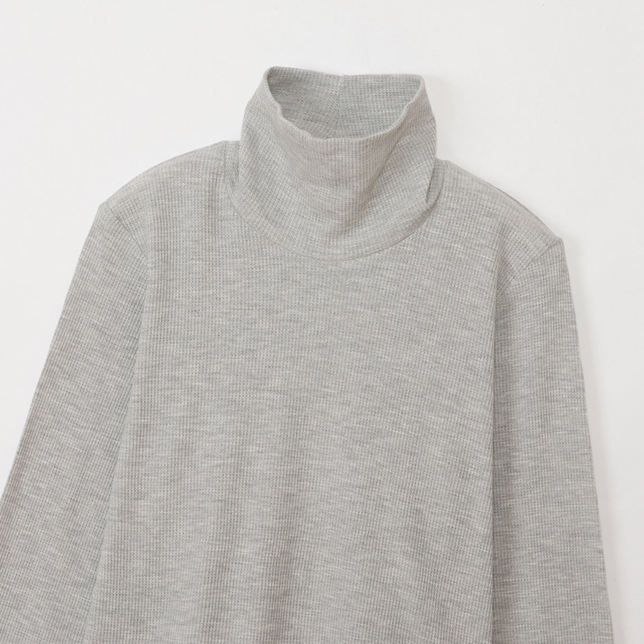 Hanes originals ワッフルタートルネックロングスリーブTシャツ 25FW ヘインズ(HW4-C502)