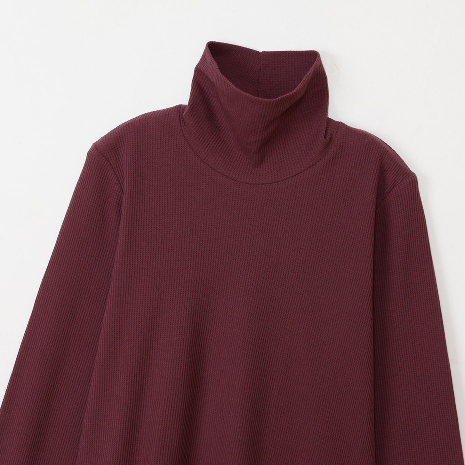 Hanes originals ワッフルタートルネックロングスリーブTシャツ 25FW ヘインズ(HW4-C502)