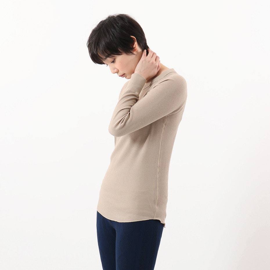 ウィメンズ サーマル クルーネックTシャツ 20FW Hanes UNDIES ヘインズ(HW4-Q501)