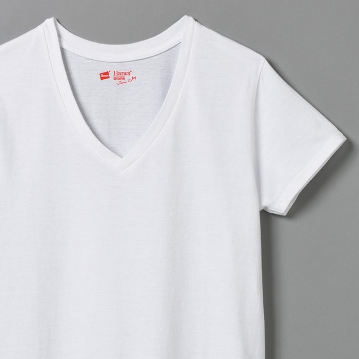 ウィメンズ ジャパンフィット【2枚組】VネックTシャツ 18SS Japan Fit for HER ヘインズ(HW5115)