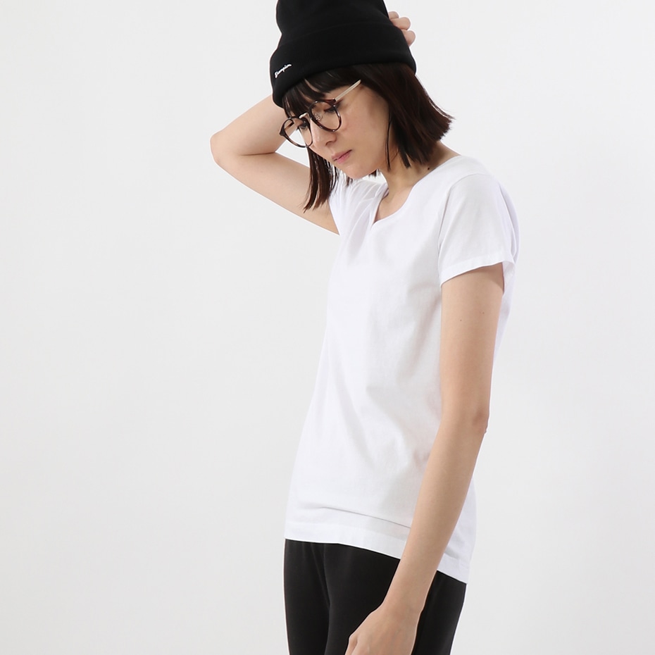 ウィメンズ ジャパンフィット【2枚組】VネックTシャツ 5.3oz 20SS Japan Fit for HER ヘインズ(HW5325)