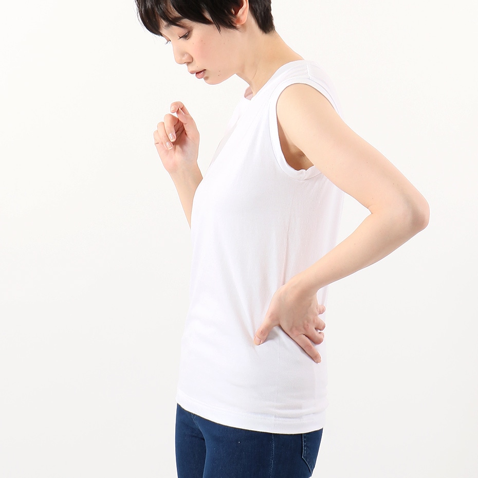 ウィメンズ ジャパンフィット【2枚組】スリーブレスTシャツ 5.3oz 20FW Japan Fit for HER ヘインズ(HW5327)