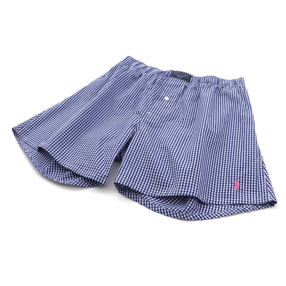 Blue Mini Gigham トランクス 20SS ポロ ラルフ ローレン【前開き】(RM4-Q301)