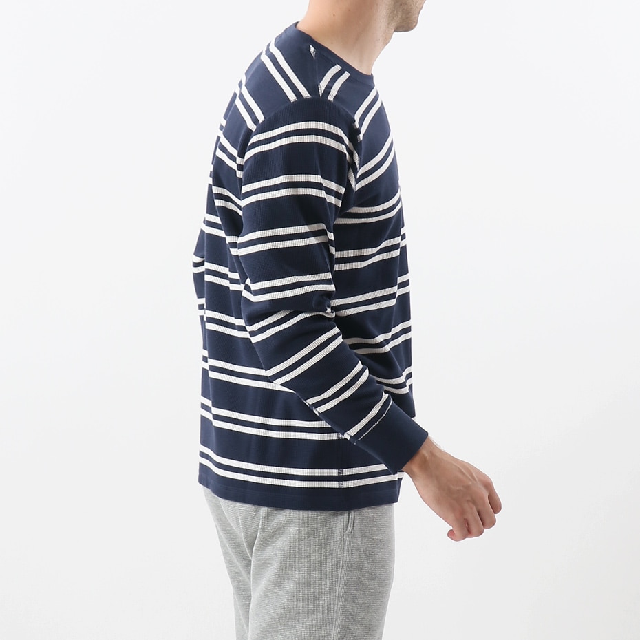 ストライプ ロングスリーブ ワッフルTシャツ 20FW ポロ ラルフ ローレン(RM8-S303)