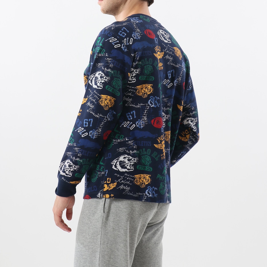 プリント ロングスリーブ ワッフルTシャツ 20FW ポロ ラルフ ローレン(RM8-S304)