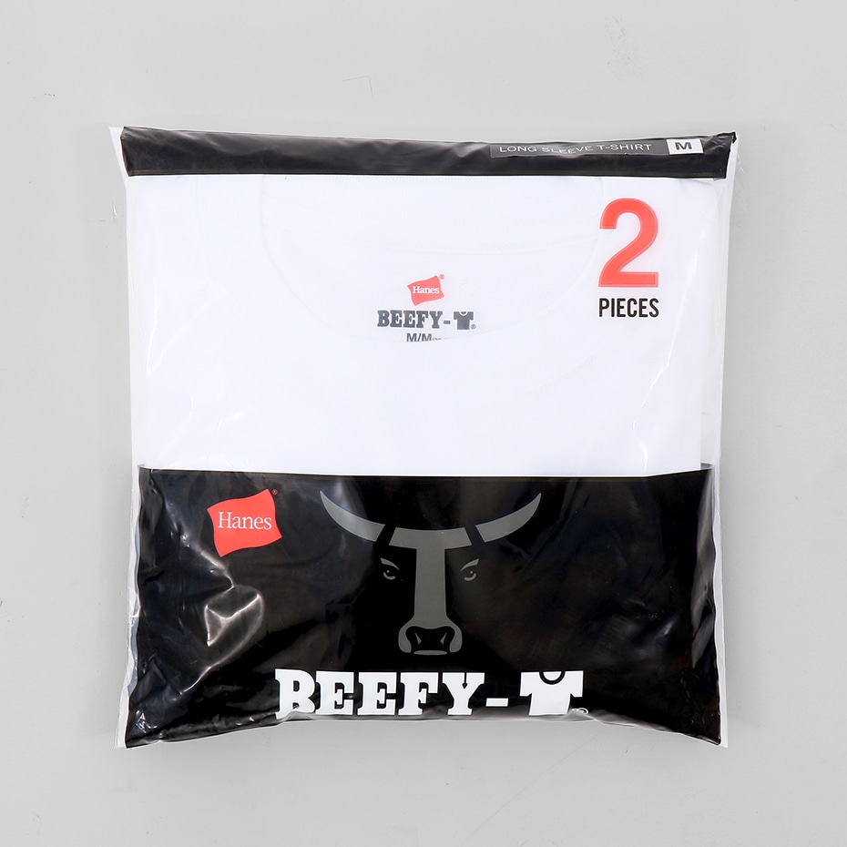 【2枚組】ビーフィーロングスリーブTシャツ 20FW 【秋冬新作】BEEFY-T ヘインズ(H5186-2)