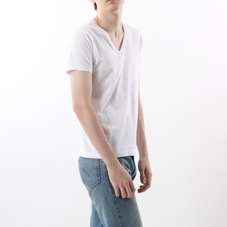 ジャパンフィット【2枚組】VネックTシャツ 5.3oz 19FW Japan Fit ヘインズ(H5325)
