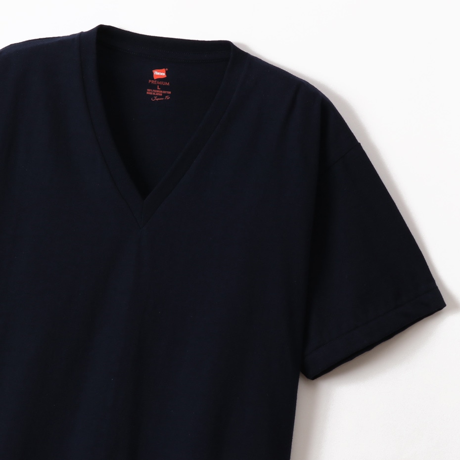 ヘインズ プレミアムジャパンフィット VネックTシャツ 20SS PREMIUM Japan Fit(HM1-F002)