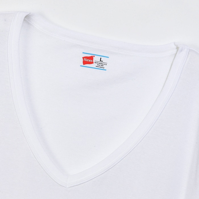 【2枚組】ビズ魂クール 1分袖VネックTシャツ 17FW 魂シリーズ ヘインズ(HM1-G703)
