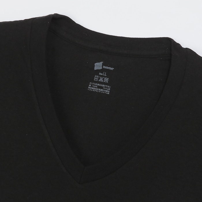 【2枚組】オープンエンドVネックTシャツ 18SS グローバルバリューライン ヘインズ(HM1EG754)