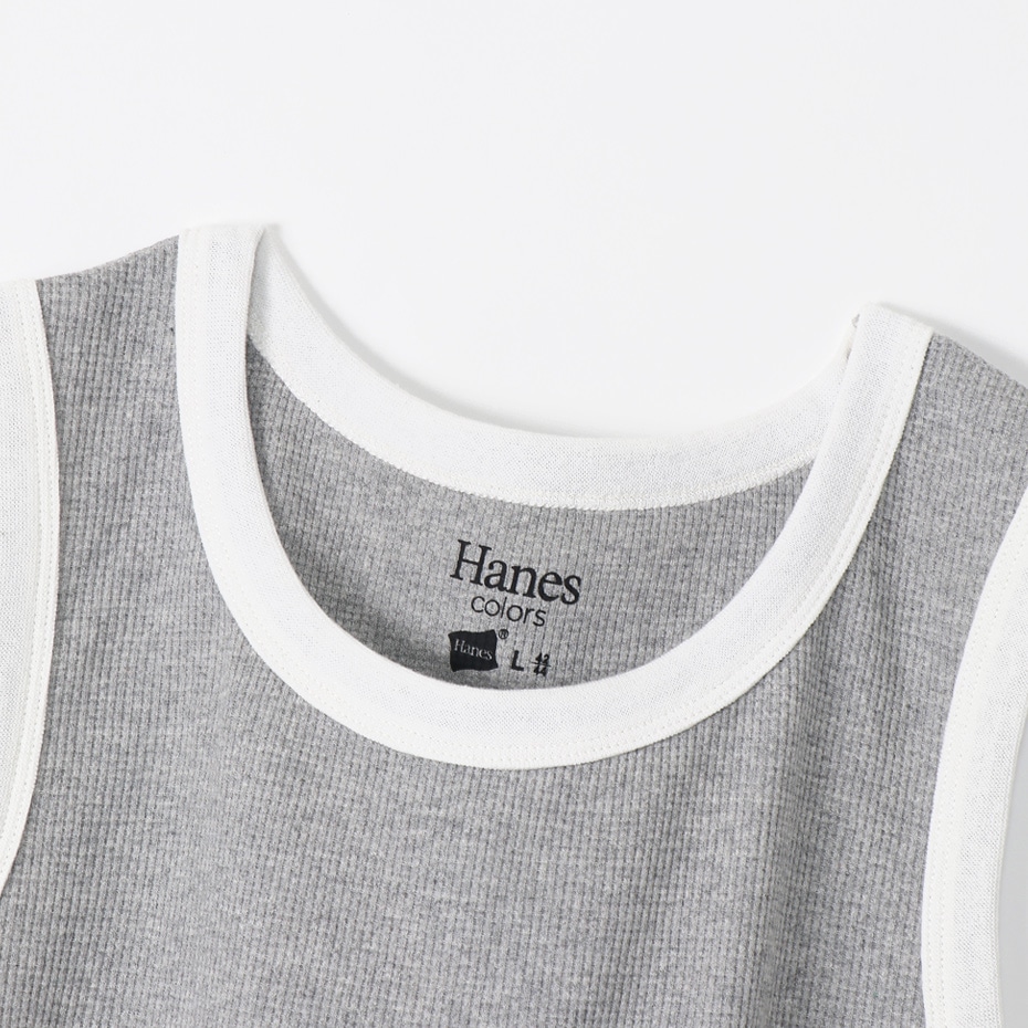 ワッフルタンクトップ 20SS Hanes colors ヘインズ(HM3-R101)