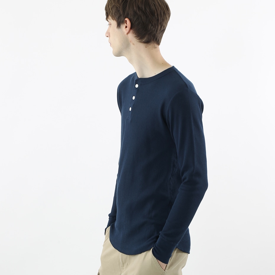 サーマルヘンリーネックロングスリーブTシャツ 17FW ヘインズ(HM4-G503)