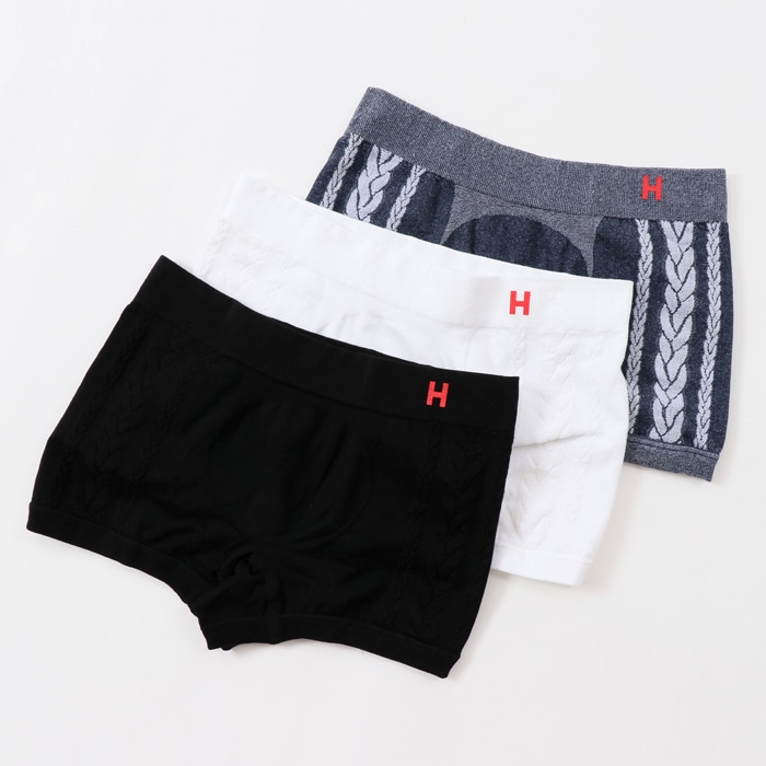 ケーブルニット調ボクサーブリーフ 18SS Hanes H ヘインズ(HM6-L151)