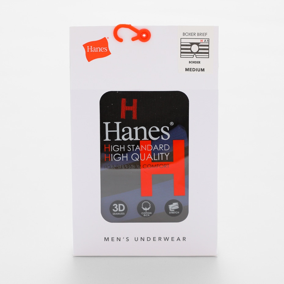 ボーダーシームレスボクサー 18FW Hanes H ヘインズ(HM6-N150)