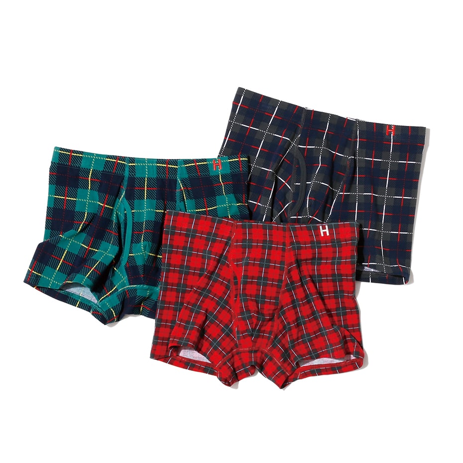 チェックプリントボクサーブリーフ 19FW Hanes H ヘインズ(HM6-Q153)