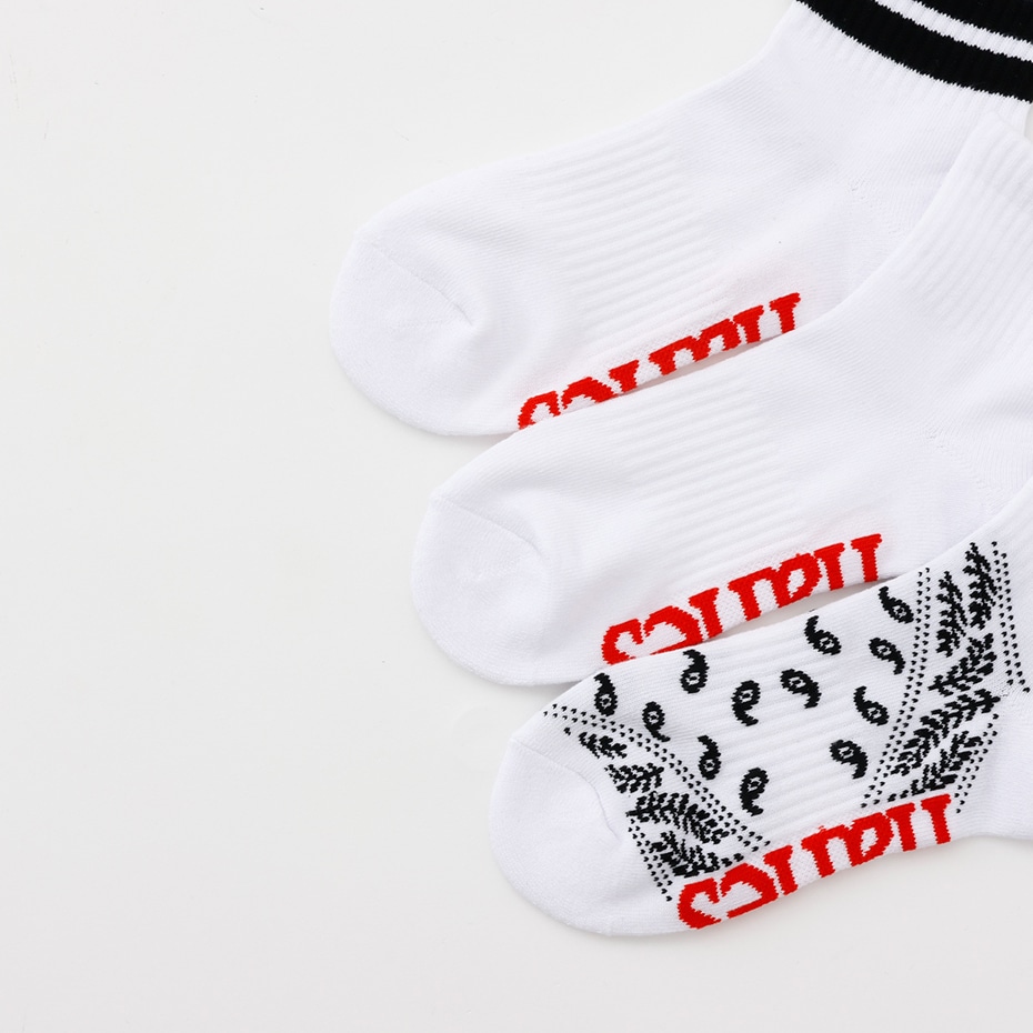 3足組 クォーターレングスソックス【つま先・踵パイル】25SS ヘインズ(HMSCB202)
