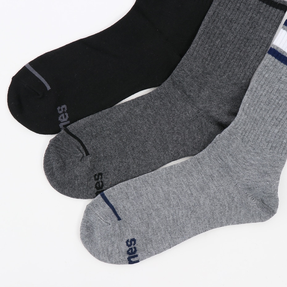 3足組 フルレングスソックス ライン【ノンパイル】 18FW ヘインズ(HMSCK009S)