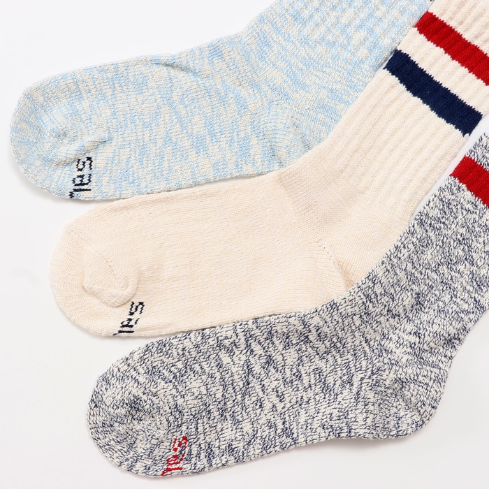 3足組 フルレングスソックスラインスラブ【ノンパイル】 18FW ヘインズ(HMSCL006)