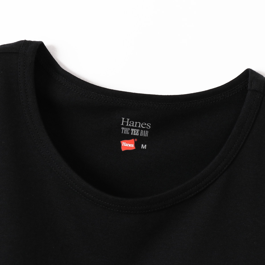 ウィメンズ クロップド ポケットTシャツ Hanes THE TEE BAR ヘインズ(HW1-R204)