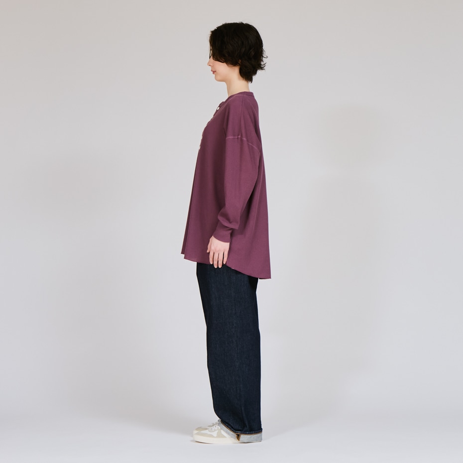 Hanes originals ワッフルヘンリーネックロングスリーブTシャツ 25FW ヘインズ(HW4-C104)