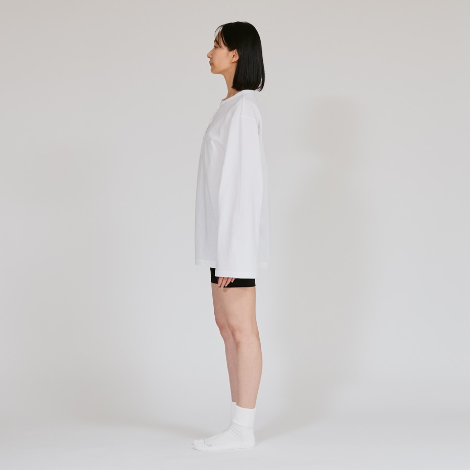 Hanes originalsヘンリーネックロングスリーブTシャツ by THE DODO JEAN 25FW ヘインズ(HW4-C105)
